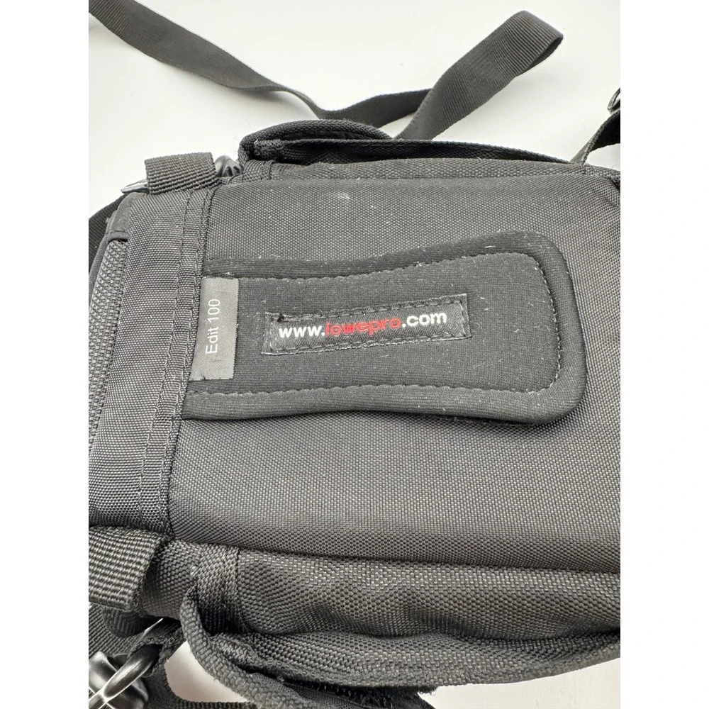 Lowepro Edit 100 Camera Bag and Holster Case Set Black Nylon Padded Shoulder Bag